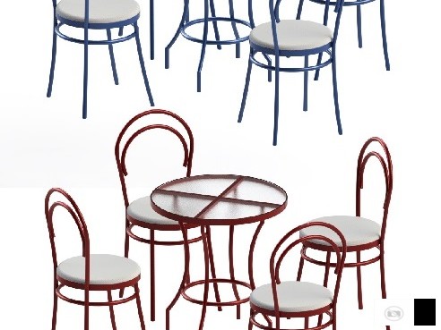 Продавам метални маси и столици