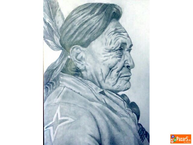 Crtanja Na Portreti So Tehnika Grafika