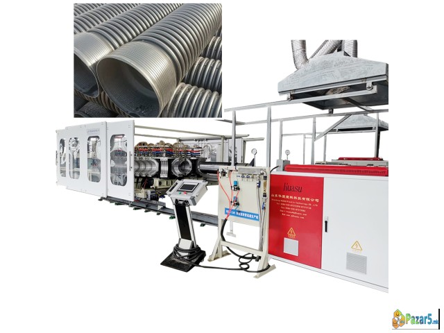 Pe Pp Pvc Single Double Wall Corrugated Pipe Extru