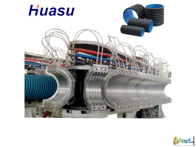 Pe Pp Pvc Single Double Wall Corrugated Pipe Extru