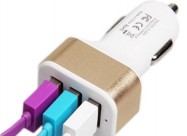 Универзален Usb полнач за во автомобил со 3 порти 